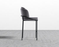 Angelo Barstool - Vintage Velvet - Glacier Grey - Black Frame