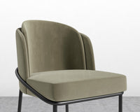Angelo Bar Stool - Plush Velvet - Olive Green - Black