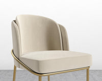 Angelo Bar Stool - Plush Velvet - Warm Taupe - Brass