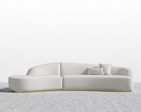 Reya Curved Sectional - Trento Microfiber leather - Trento Eggshell
