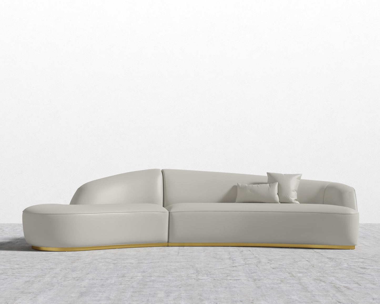 Grand Curved Sectional - Microfiber - Trento Taupe