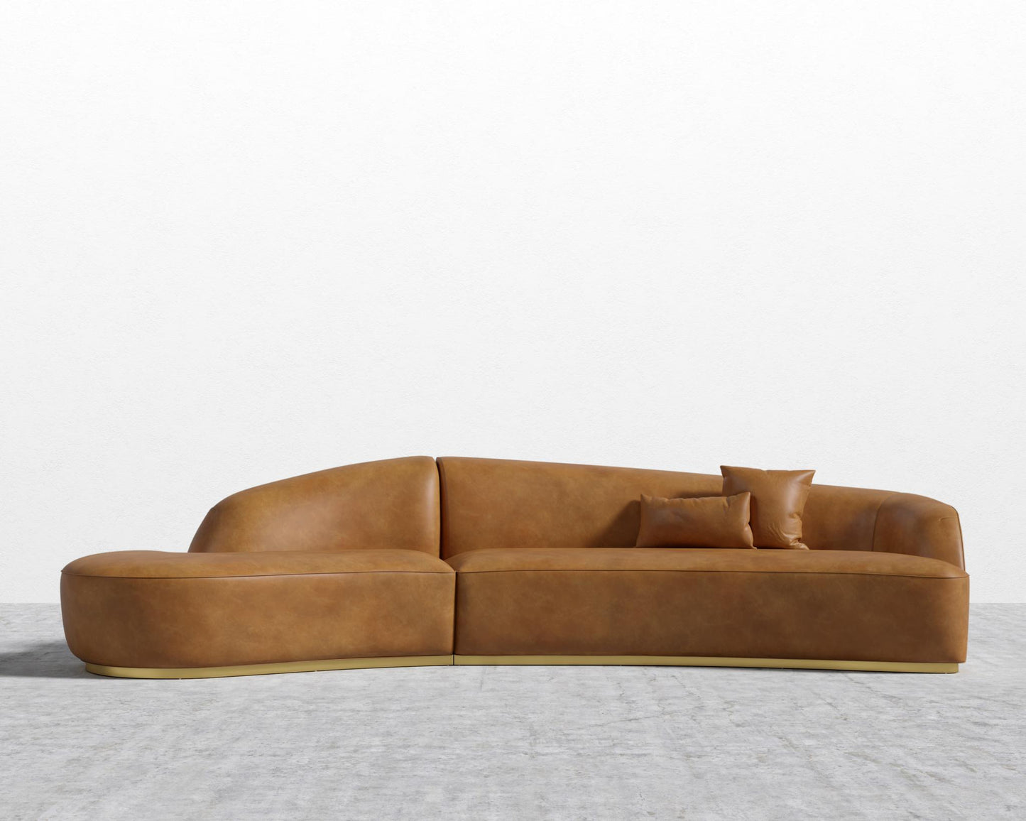 Reya Curved Sectional - Trento Microfiber leather - Trento Morocco