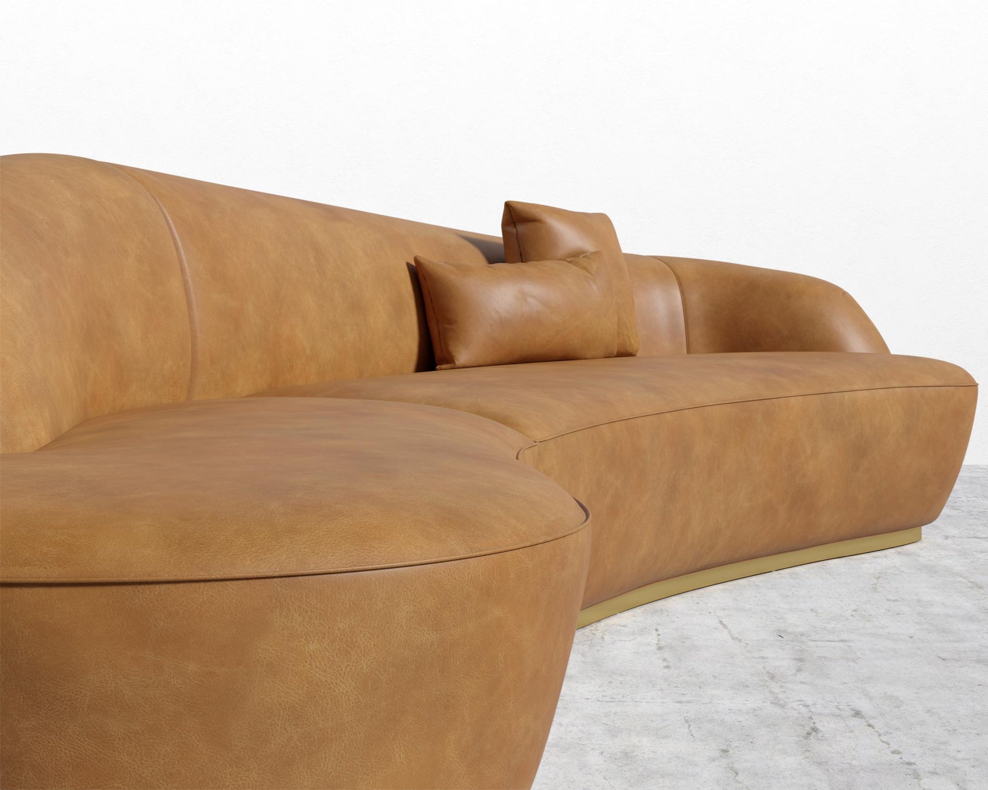 Reya Curved Sectional - Trento Microfiber leather - Trento Morocco