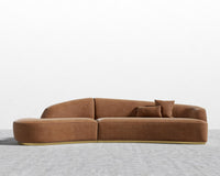 Reya Curved Sectional - Venice Vegan Suede - Cider
