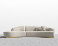 Reya Curved Sectional - Venice Vegan Suede - Latte