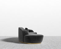 Reya Curved Sectional - Plush Velvet - Black 2022