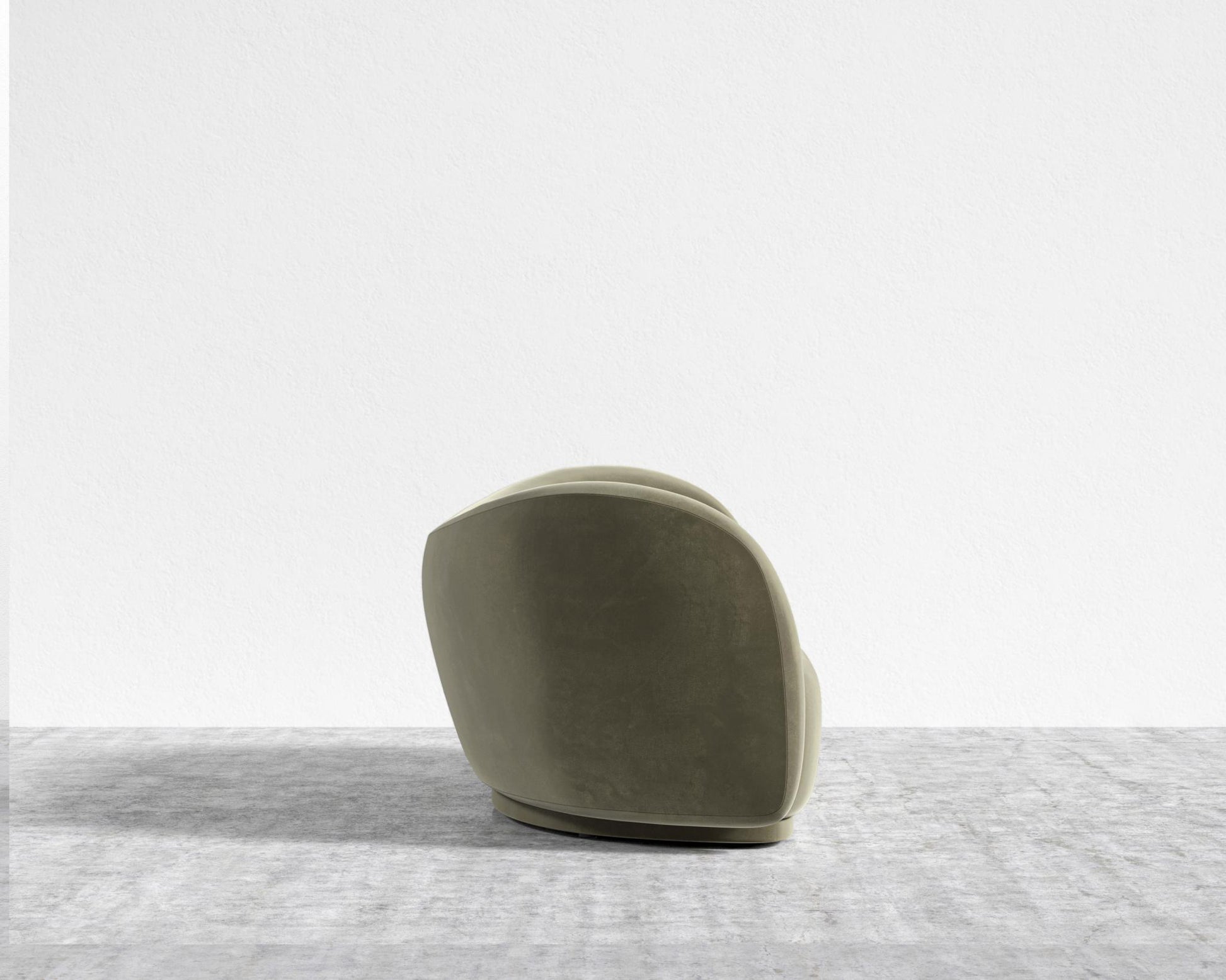 Reya Curved Sectional - Signature Plush Velvet - Olive Green