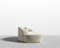 Reya Curved Sectional - Signature Plush Velvet - Warm Taupe
