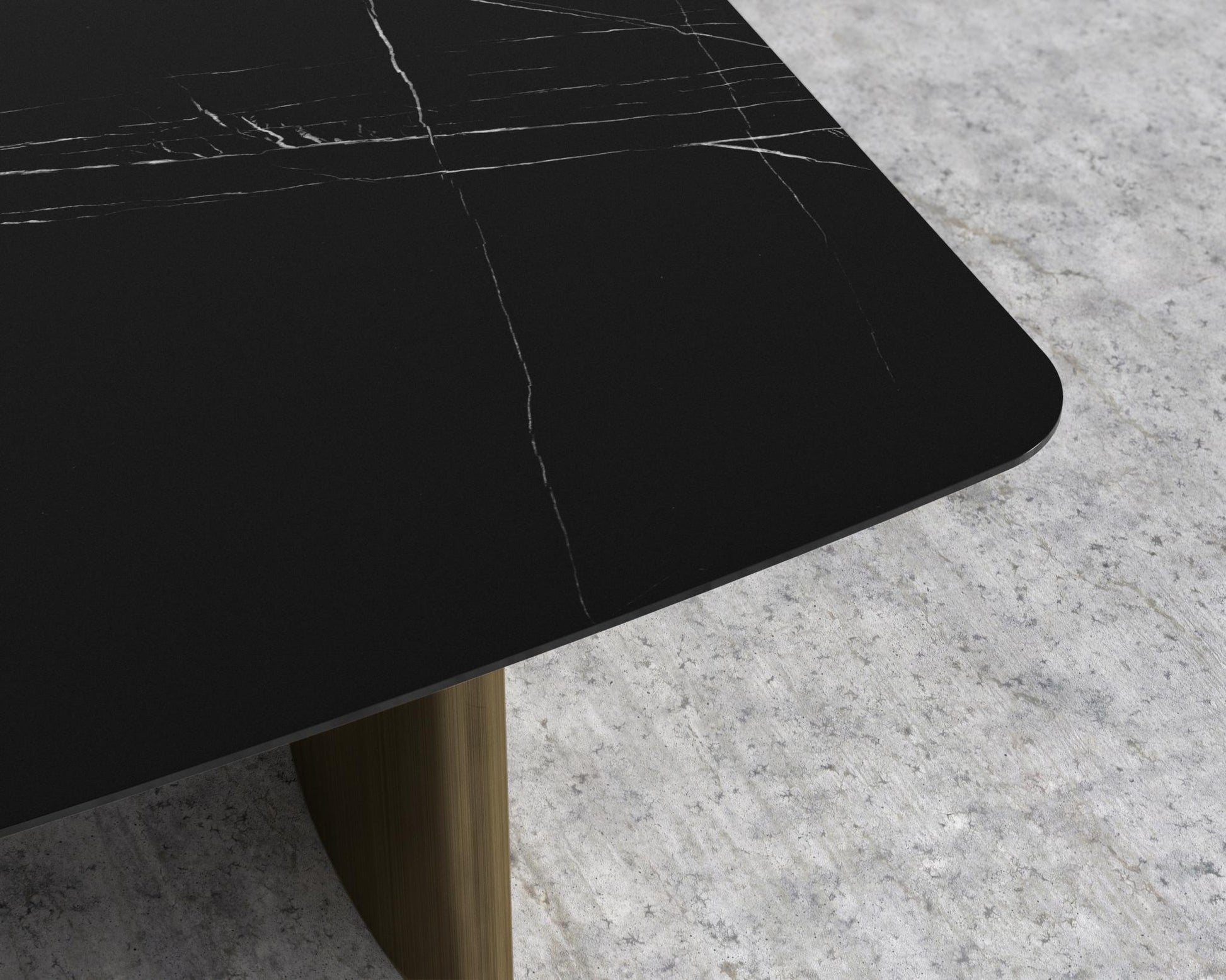 Solana Dining Table - 71" - Black Marble