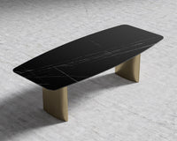 Solana Dining Table - 95" - Black Marble