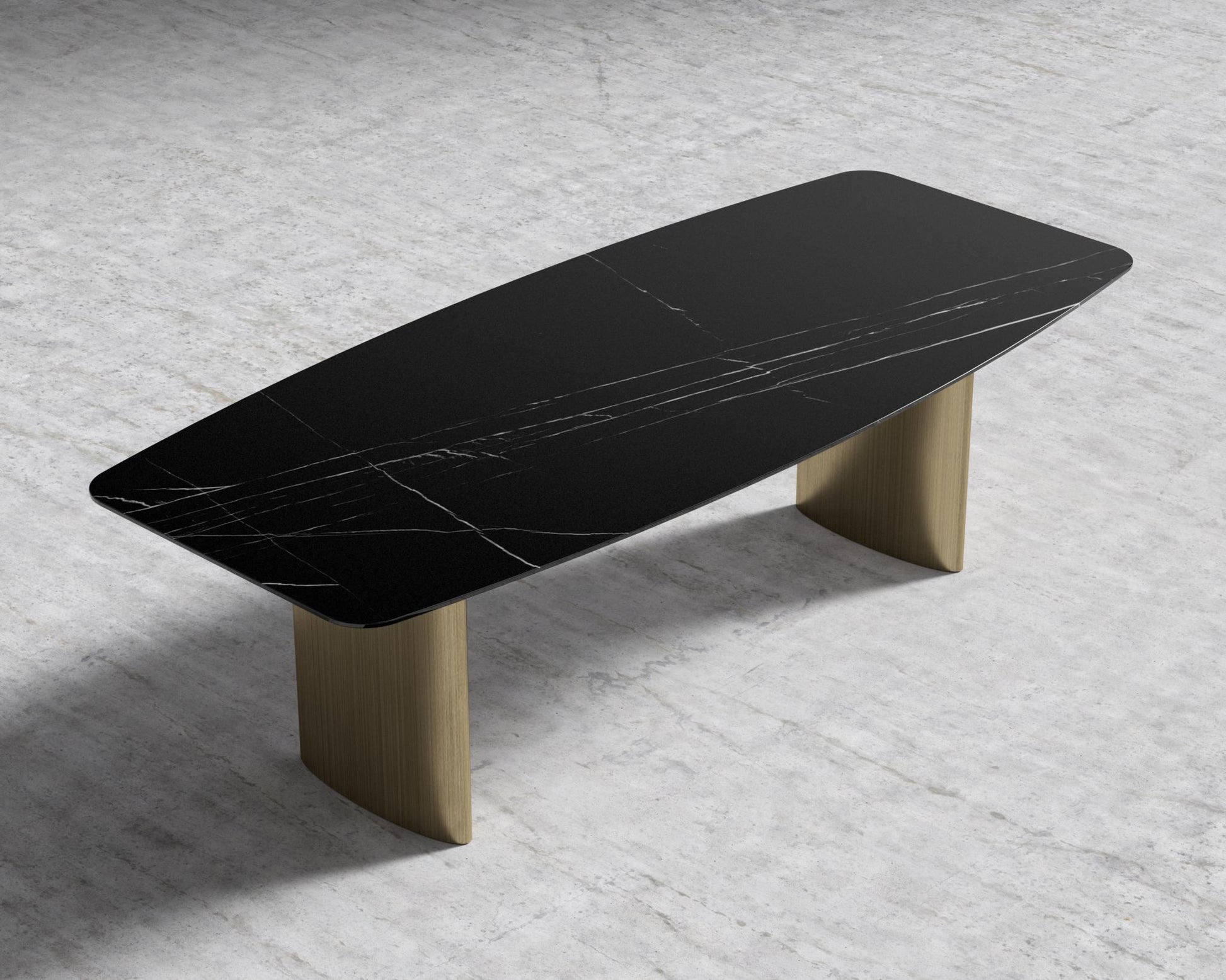 Solana Dining Table - 95" - Black Marble