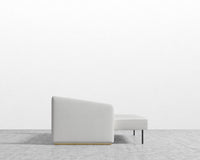 Bristol Futon - Microfiber leather - Trento Eggshell - Brass Legs