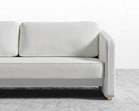 Bristol Futon - Microfiber leather - Trento Eggshell - Brass Legs