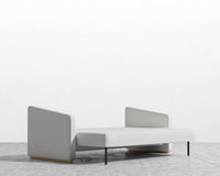 Bristol Futon - Microfiber leather - Trento Eggshell - Brass Legs