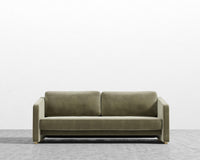 Bristol Futon - Signature Plush Velvet - Olive Green - Brass legs