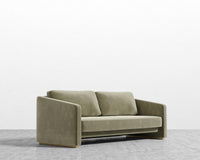Bristol Futon - Signature Plush Velvet - Olive Green - Brass legs