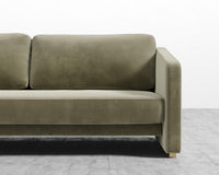 Bristol Futon - Signature Plush Velvet - Olive Green - Brass legs