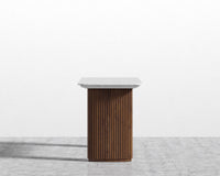 Athena Table - Walnut/White Marble - 63"