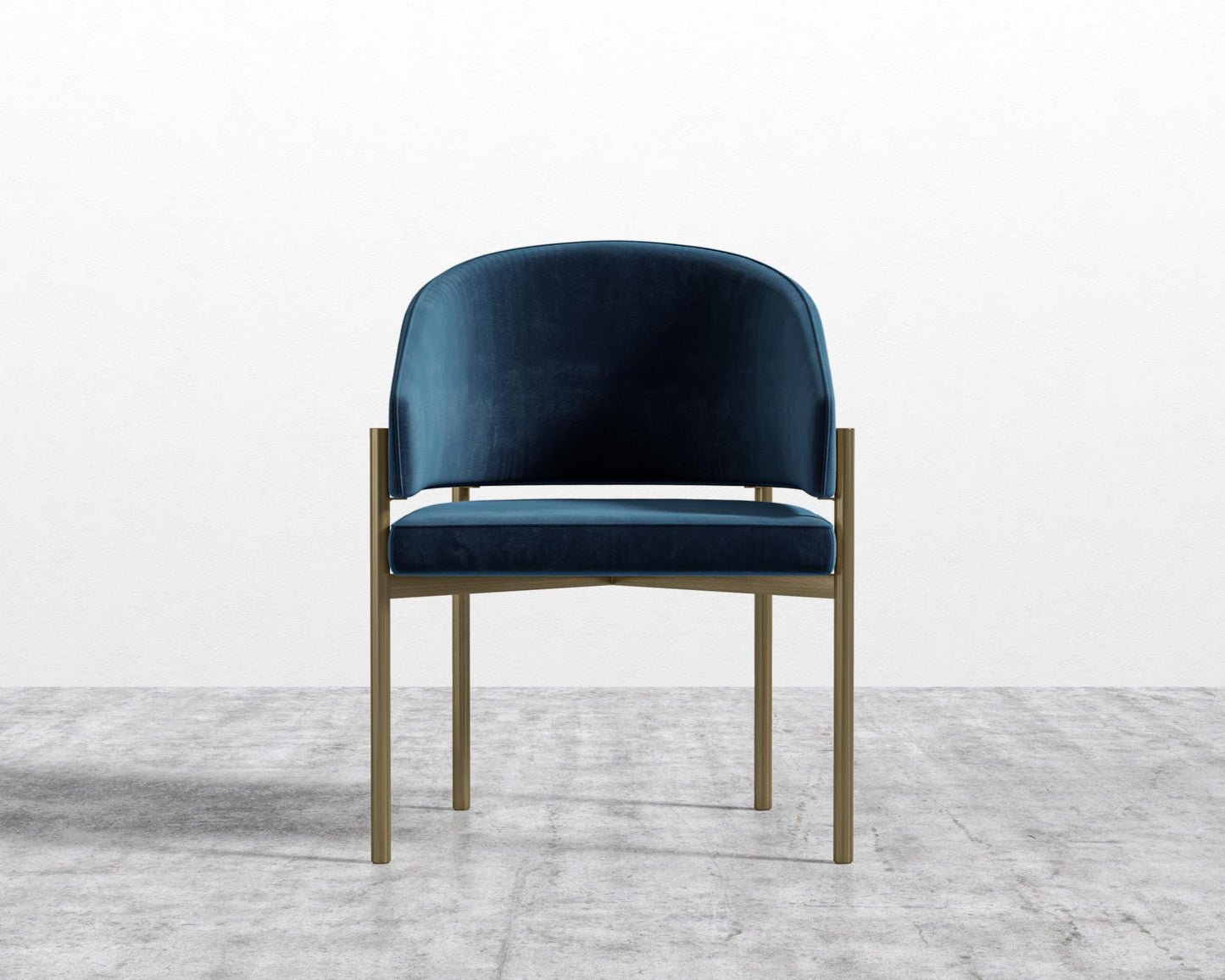 Solana_Dining_Chair_Brass_Plush-Velvet - Cobalt