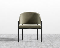 Solana Dining Chair - Plush Velvet - Olive Green - Black