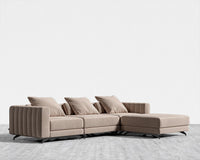 Berlin Sectional Sofa - Plush Velvet - Blush