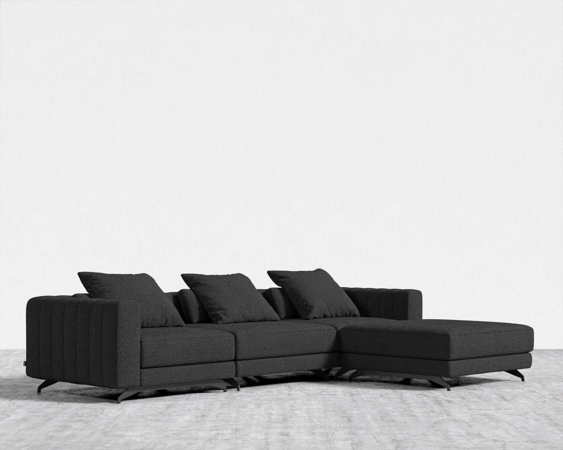 Berlin Sectional Sofa - Chatou Boucle - Caviar