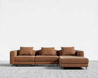 Berlin Sectional Sofa - Venice Vegan Suede - Cider
