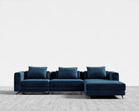 Berlin Sectional Sofa - Plush Velvet - Cobalt
