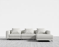 Berlin Sectional Sofa - Trento Microfiber Leather - Trento Eggshell