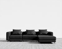 Berlin Sectional Sofa - Microfiber - Trento Jet Black