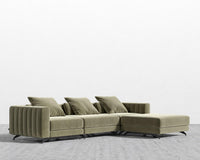 Berlin Sectional Sofa - Signature Plush Velvet - Olive Green