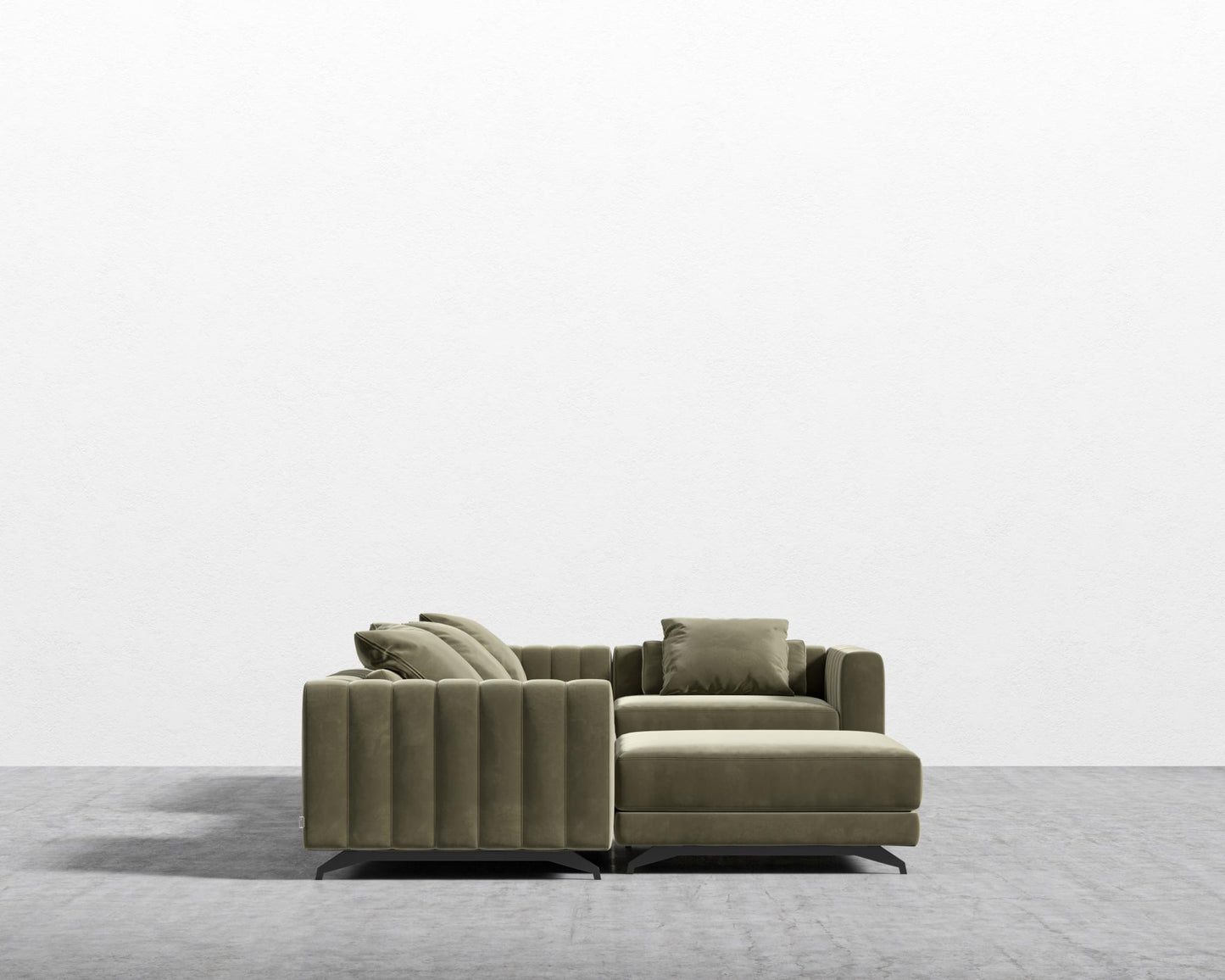 Berlin Modular Sectional - Signature Plush Velvet - Olive Green