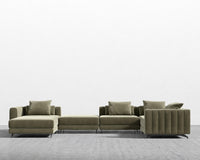 Berlin Modular Sectional - Signature Plush Velvet - Olive Green