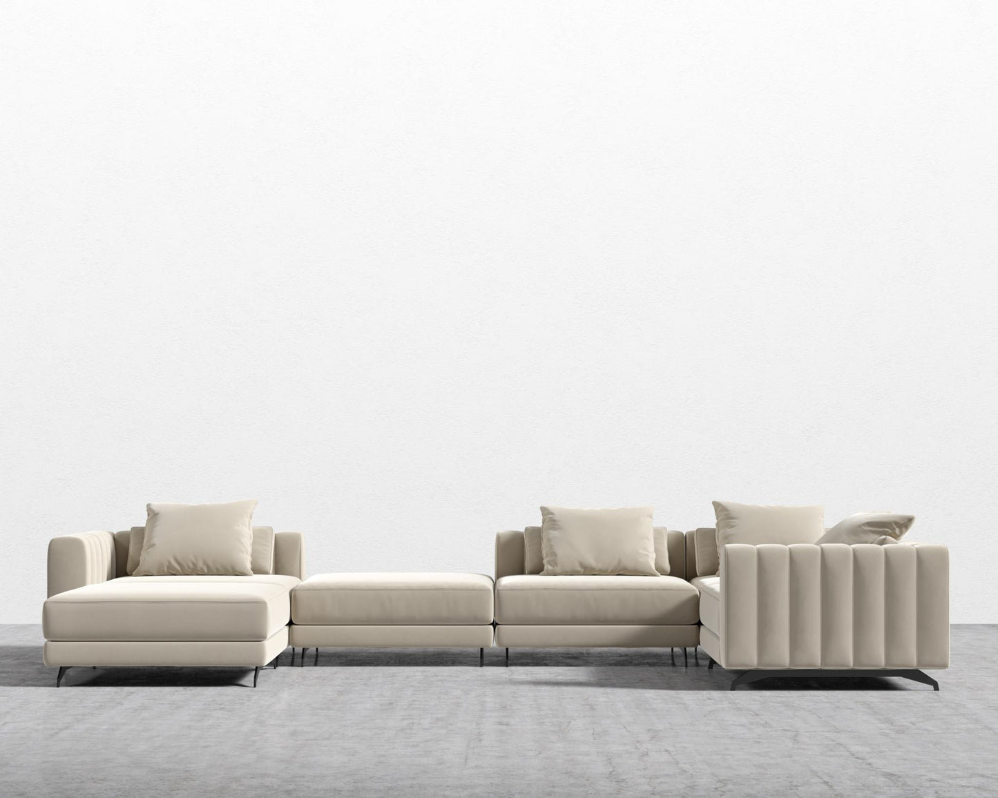 Berlin Modular Sectional - Signature Plush Velvet - Warm Taupe
