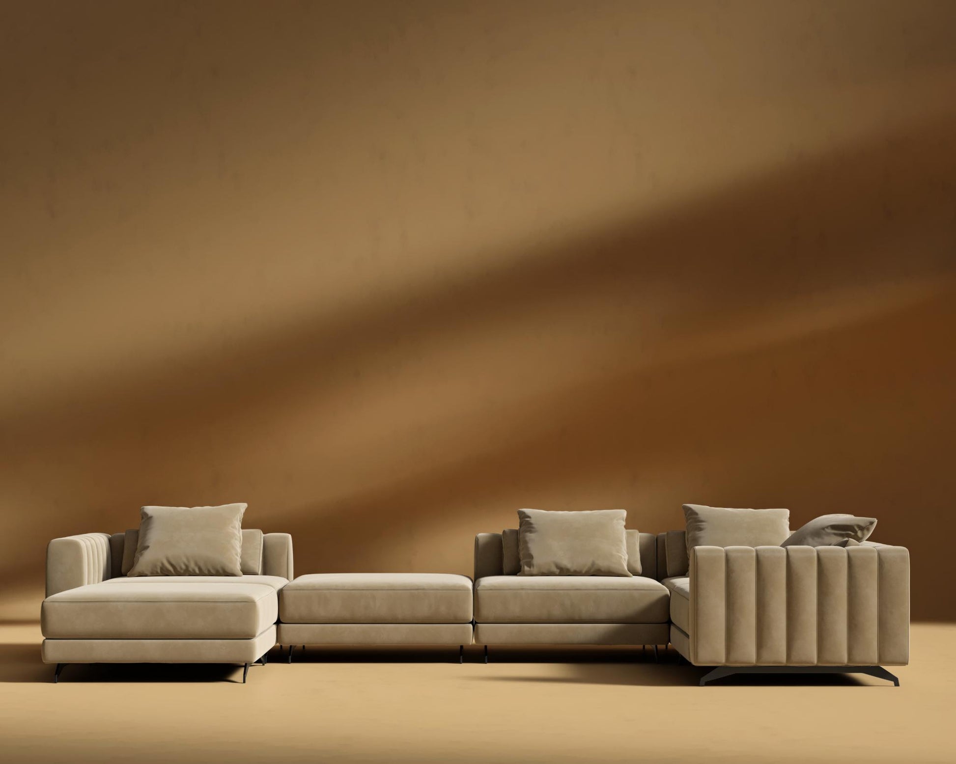 Berlin Modular Sectional - Signature Plush Velvet - Dune