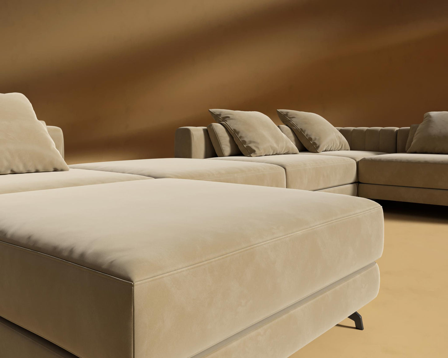 Berlin Modular Sectional - Signature Plush Velvet - Dune