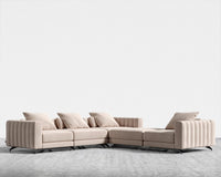 Berlin L-Sectional - Plush Velvet - Blush