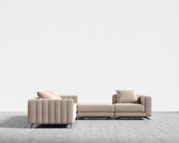 Berlin L-Sectional - Plush Velvet - Blush