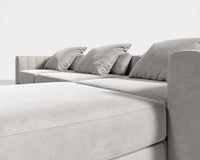 Berlin L-Sectional - Venice Vegan Suede - Chiffon