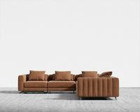 Berlin L-Sectional - Venice Vegan Suede - Cider