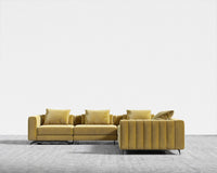 Berlin L-Sectional - Plush Velvet - Golden Beryl