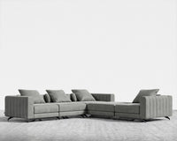Berlin L-Sectional - Venice Vegan Suede - Strato