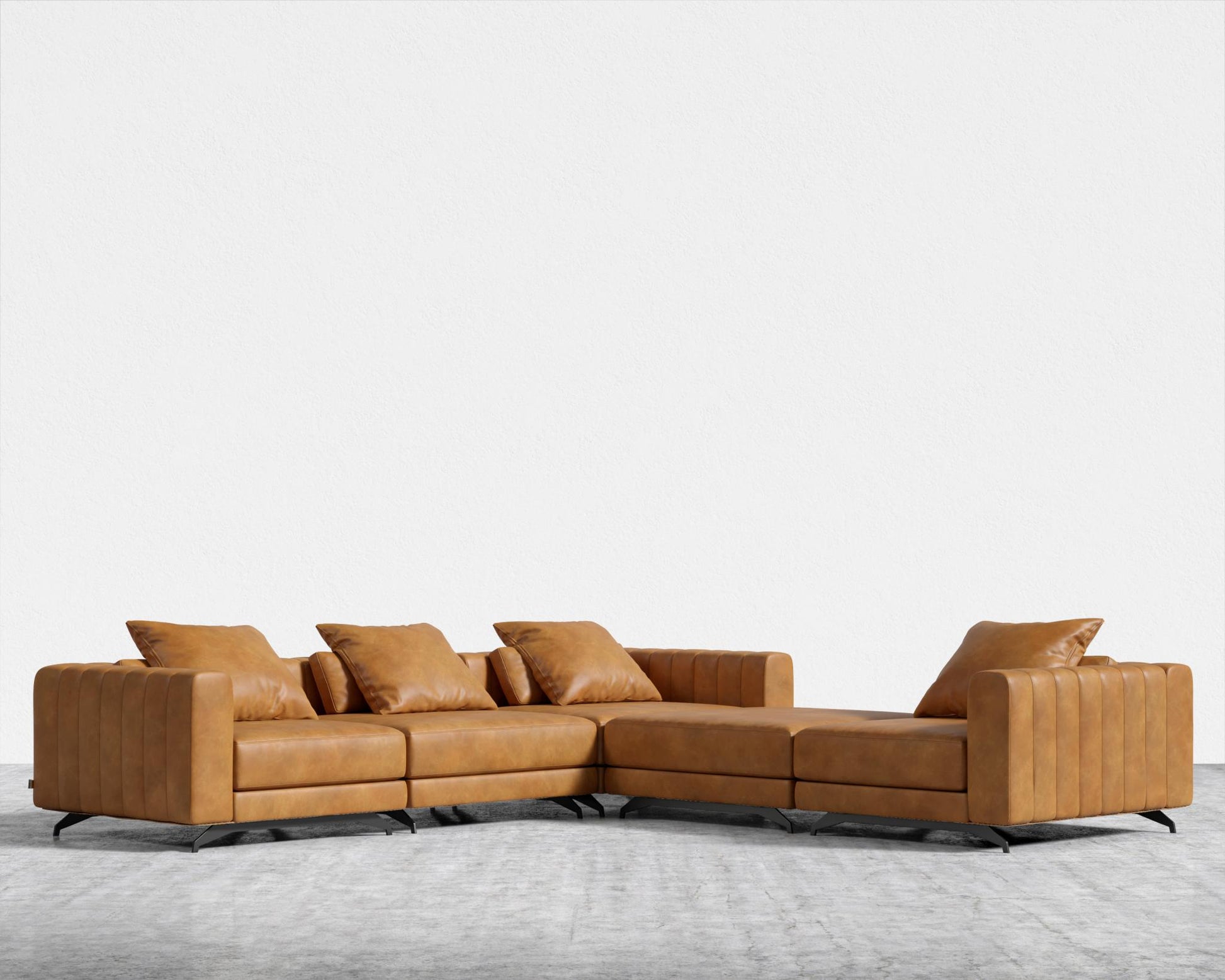 Berlin L-Sectional - Microfiber Leather - Trento Morocco