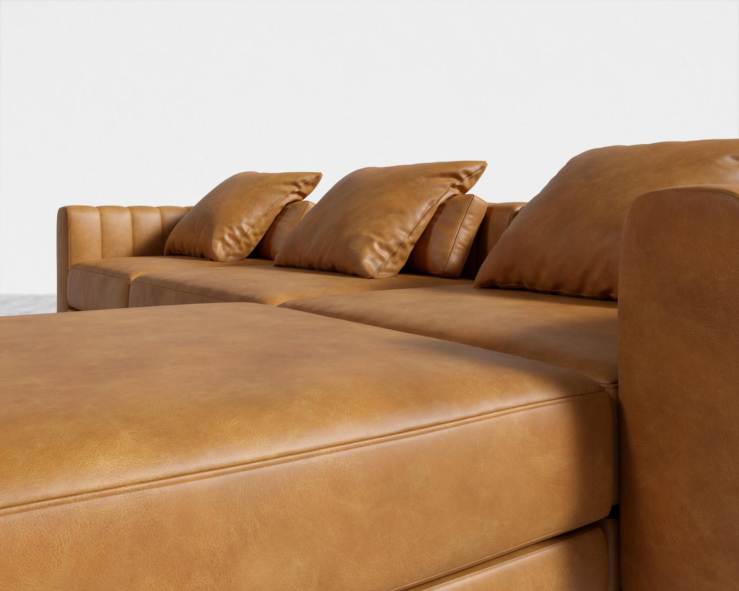 Berlin L-Sectional - Microfiber Leather - Trento Morocco