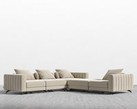 Berlin L-Sectional - Signature Plush Velvet - Warm Taupe