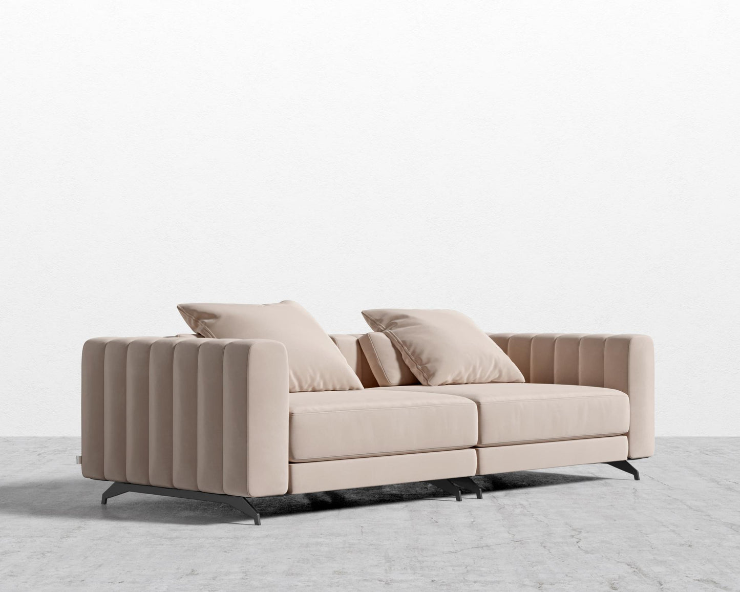 Berlin Sofa - Plush Velvet - Blush