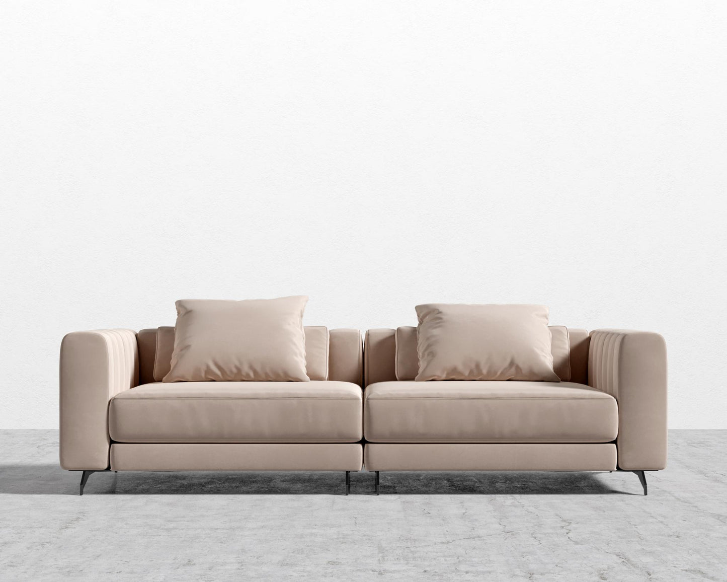 Berlin Sofa - Plush Velvet - Blush