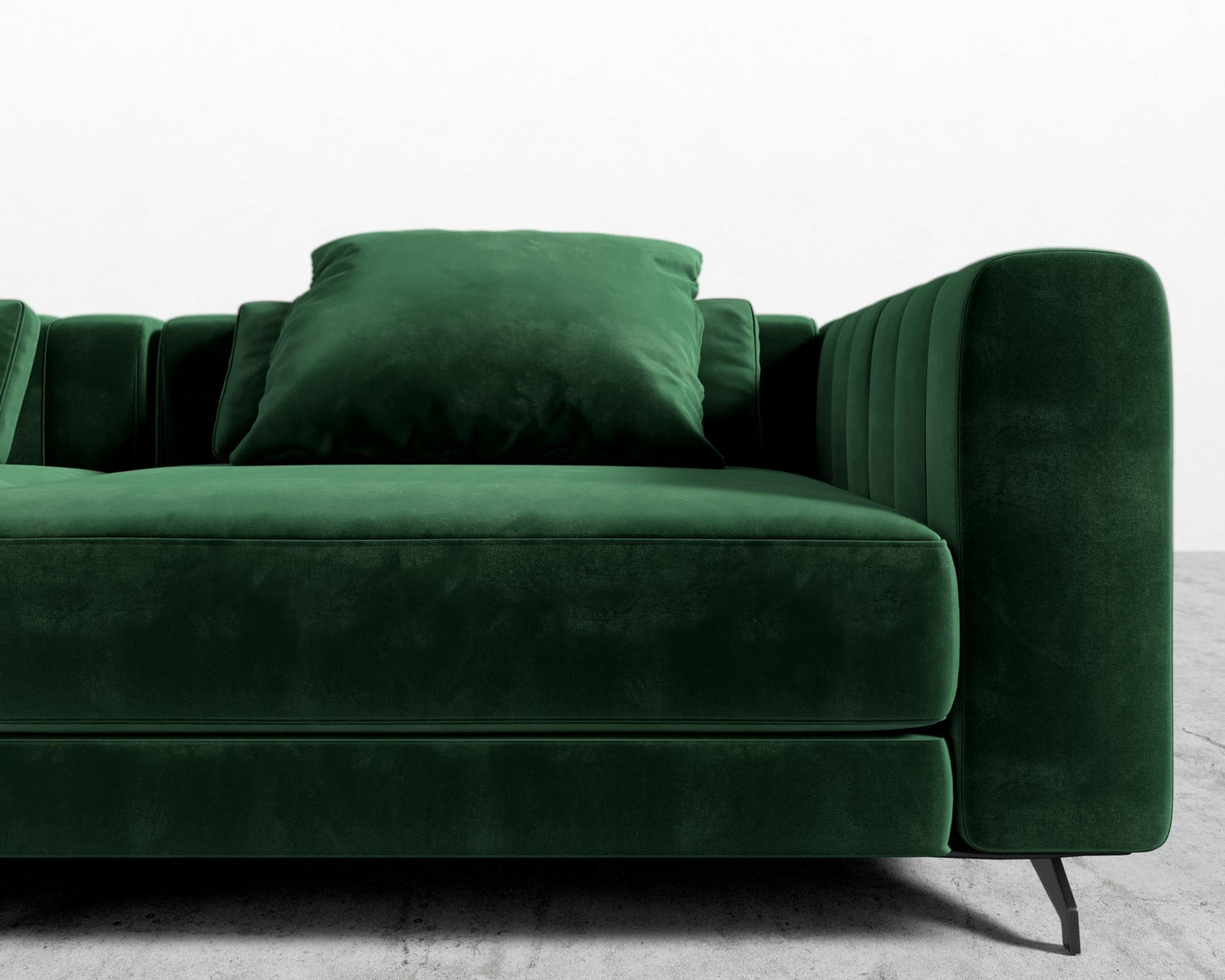 Berlin Sofa - Plush Velvet - Moss