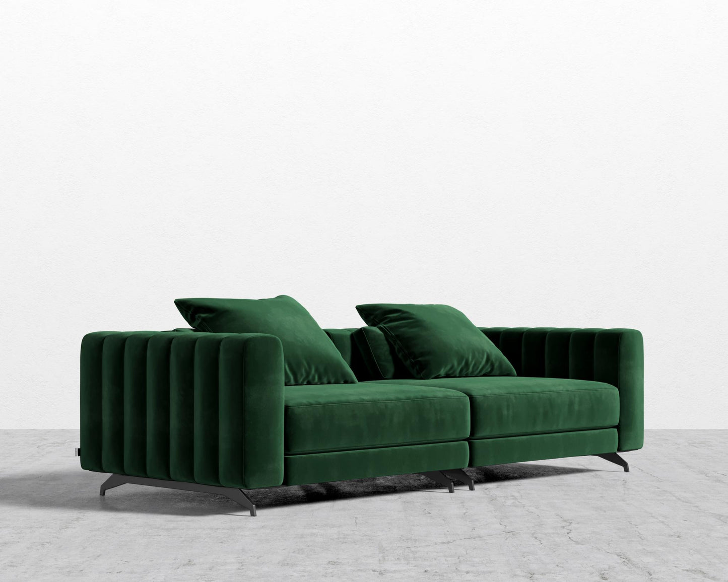 Berlin Sofa - Plush Velvet - Moss
