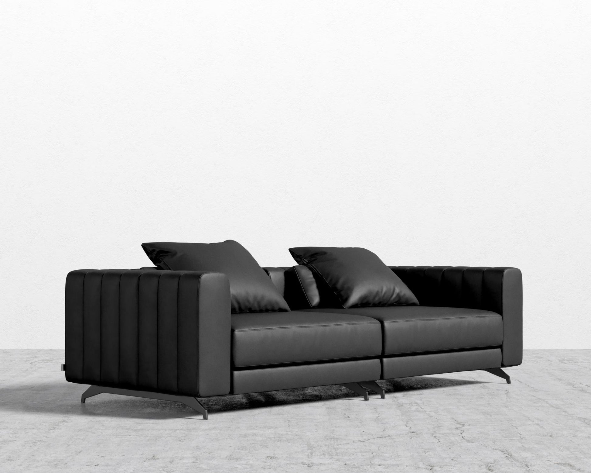 Berlin Sofa - Trento Microfiber Leather - Trento Jet Black